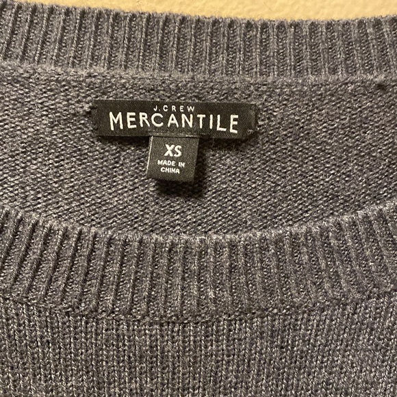 J. Crew Mercantile Ribbon Tie Bell Sleeve Charcoal Sweater - Picture 4 of 8